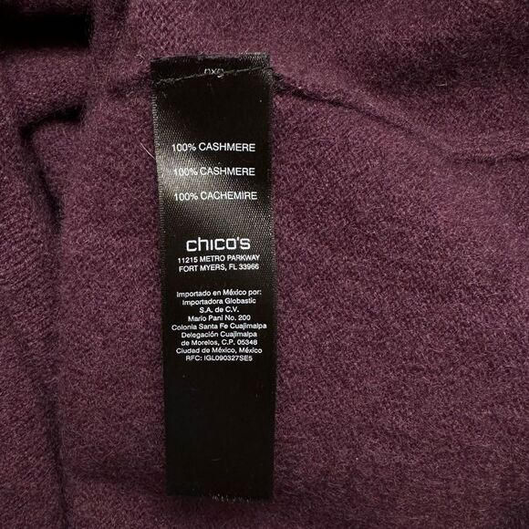Chico’s Black Label Burgundy Cashmere Layered Pullover - Picture 10 of 10